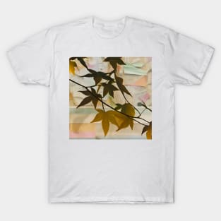 Maple Leaves on Textured Wall T-Shirt